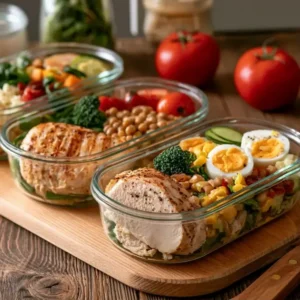 save these 23 high protein meal prep ideas for weekly planning featured